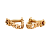 Boutons de manchette - Or jaune - Modéle Etrier