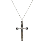 Art Déco - Pendentif Croix or blanc et diamants