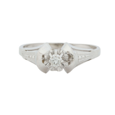 Bague - Or Blanc et Diamant - Epoque 1930