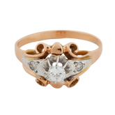 Bague Deux Ors - Diamants