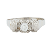 Bague ancienne - Or blanc et Diamants