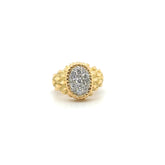 Bague Serpent Vintage or jaune et Diamants