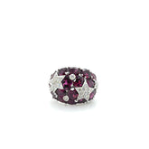 Bague Étoiles - Or Blanc - Tourmaline et Diamants