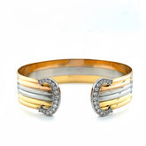 Cartier - bracelet 3 ors - modèle double C avec diamants