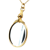 Pendentif Miroir Cheval - Or Jaune - Époque Victorienne