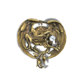 Broche Chimère Or et Diamant - Époque Victorienne