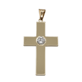 Pendentif Croix - Or Jaune - Diamant