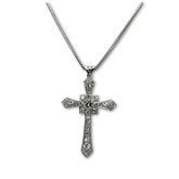 Art déco - Pendentif Croix or blanc et Diamants