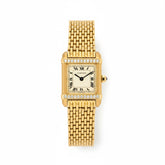 CARTIER - Tank Chinoise - Montre or jaune et diamants