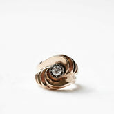 Bague Tank - Or Rose - Diamant 0,25 Ct