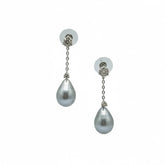 Boucles d’oreilles - Perle de culture et Diamants