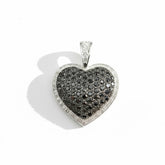 Pendentif Coeur - Or blanc et Diamants