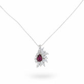 Pendentif Rubis et Diamants - Années 70
