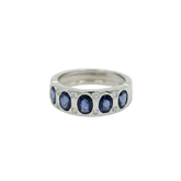 Bague Or Blanc - Saphirs et Diamants