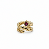 Bulgari - Bague Serpenti Or jaune et Tourmaline