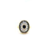 Bague Or jaune - Saphirs et Diamants
