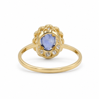 Bague Marguerite Or jaune Saphir et Diamants