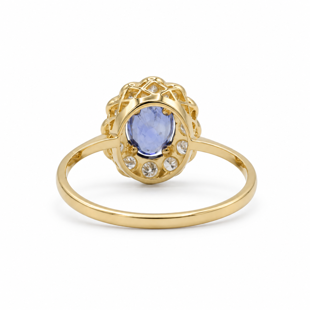 Bague Marguerite Or jaune Saphir et Diamants