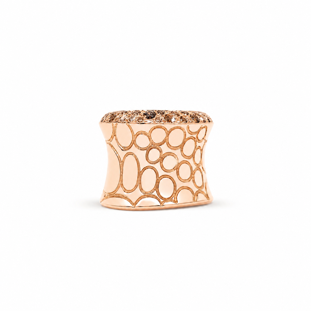 Pomellato - Bague Cocco - Or rose - Diamants Bruns