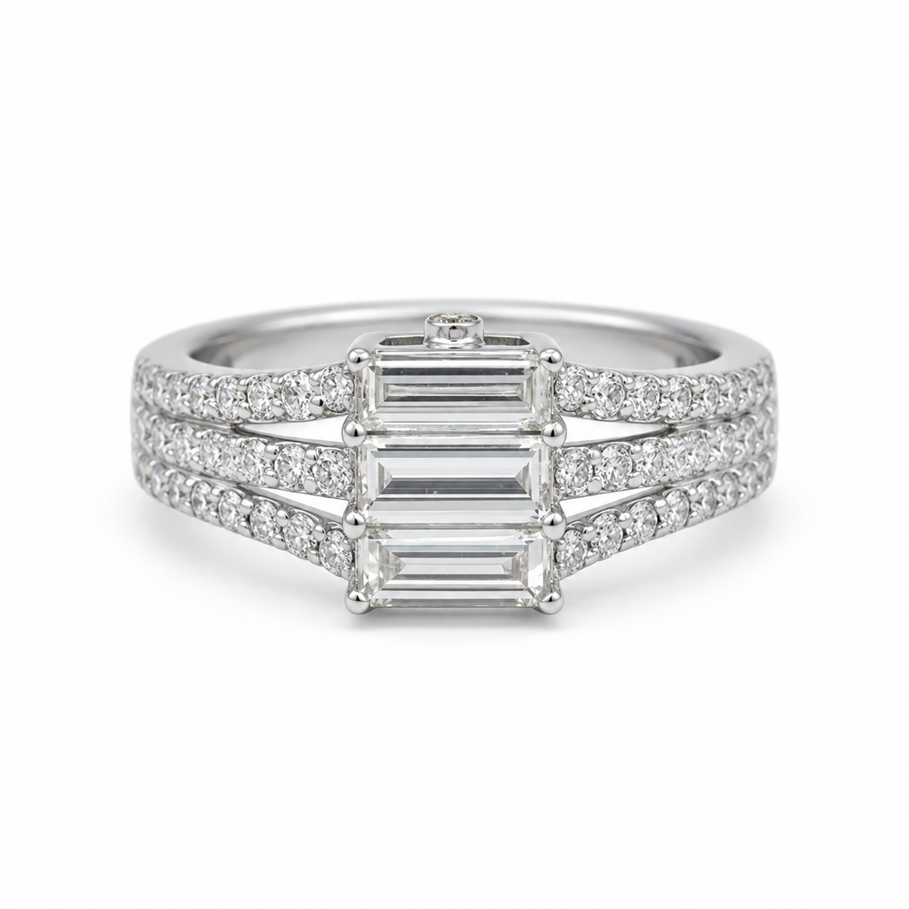 Bague Or Blanc - Diamants 1,82 carats