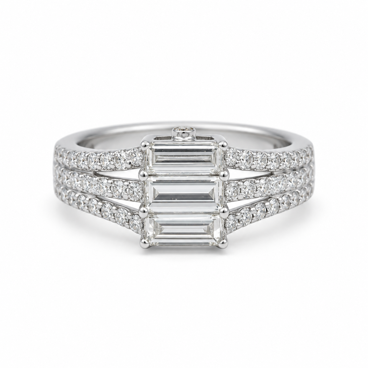 Bague Or Blanc - Diamants 1,82 carats
