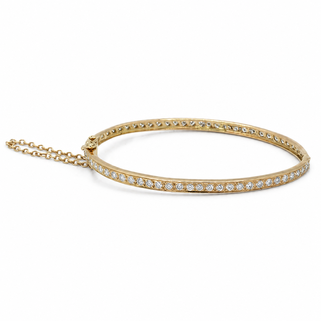 Bracelet jonc - Or jaune - Diamants 1,60 carats