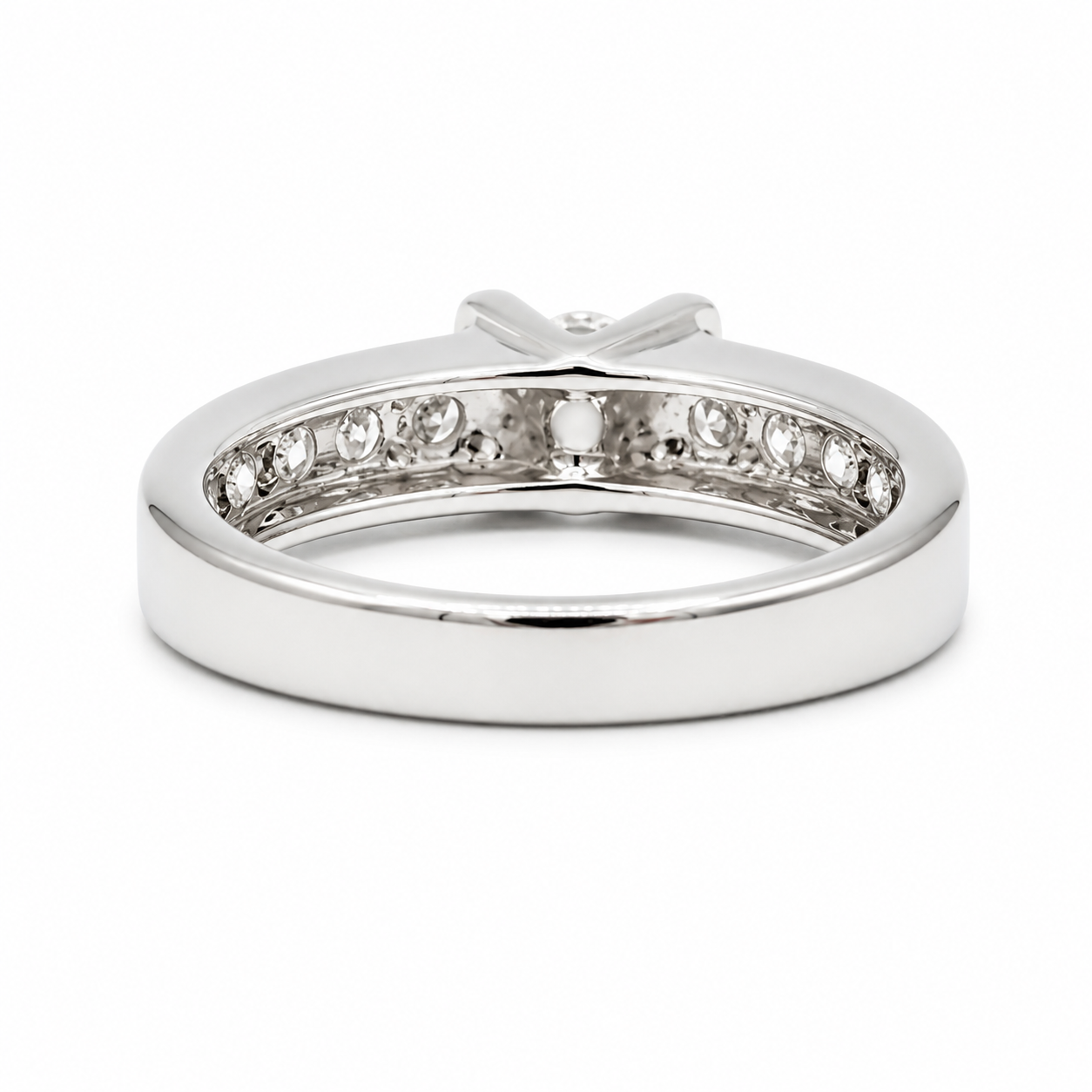 Bague Bandeau Or blanc et Diamants 1,60 carats