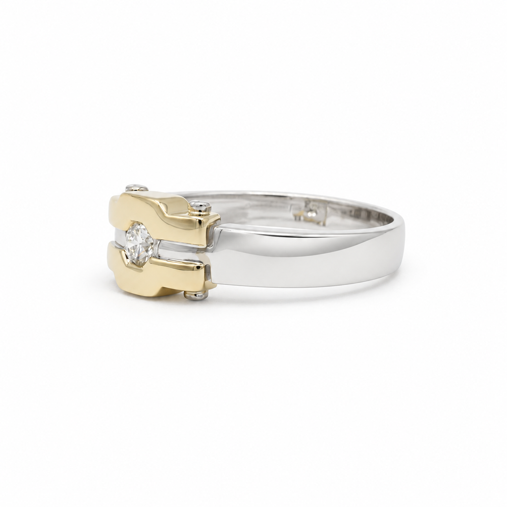 Art déco - Bague deux ors et Diamant