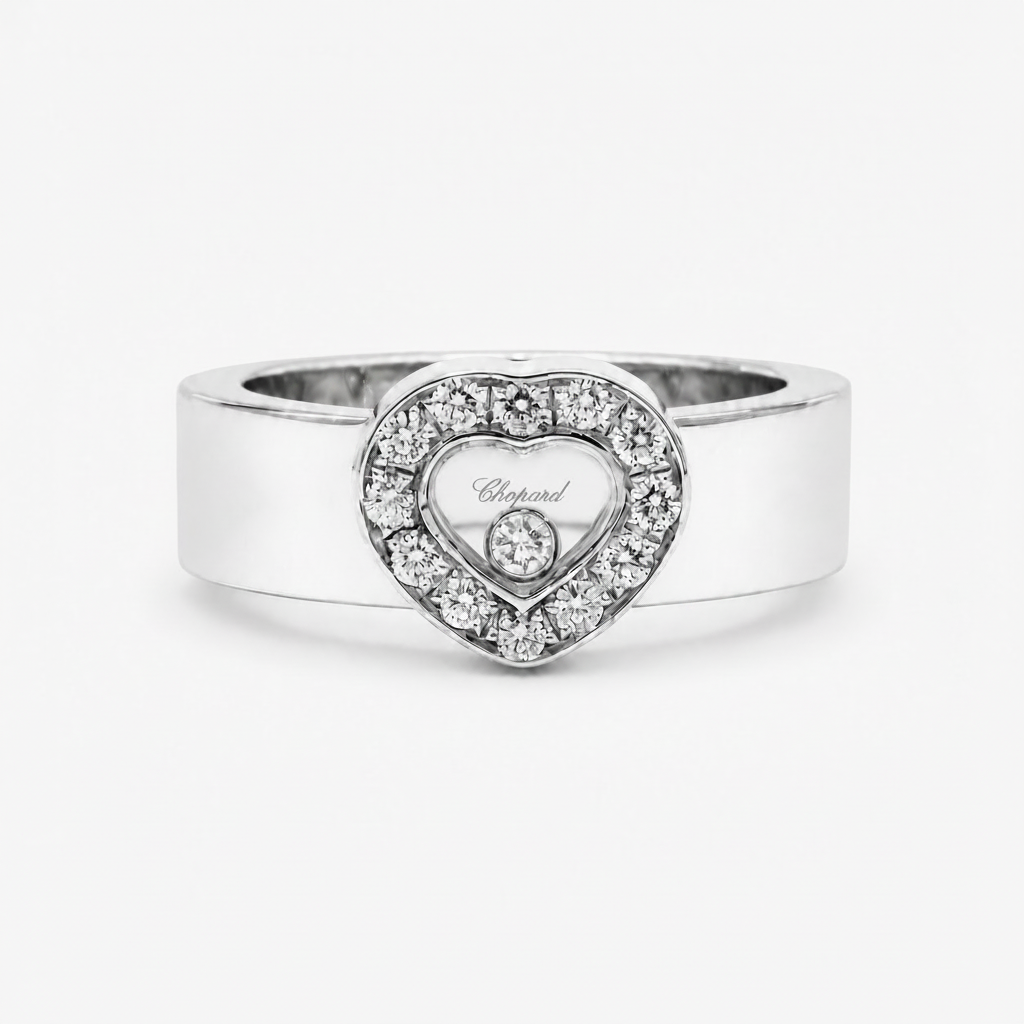 Chopard - Bague Happy Diamond - Or blanc et Diamants