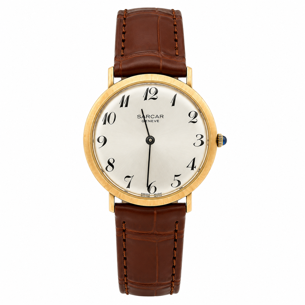Sarcar - Montre Vintage Homme - Or jaune