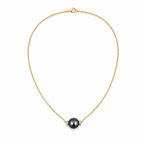 Collier or jaune - Perle de Tahiti et Diamants