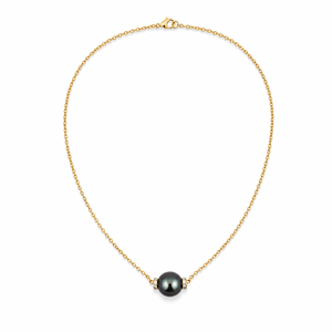 Collier or jaune - Perle de Tahiti et Diamants
