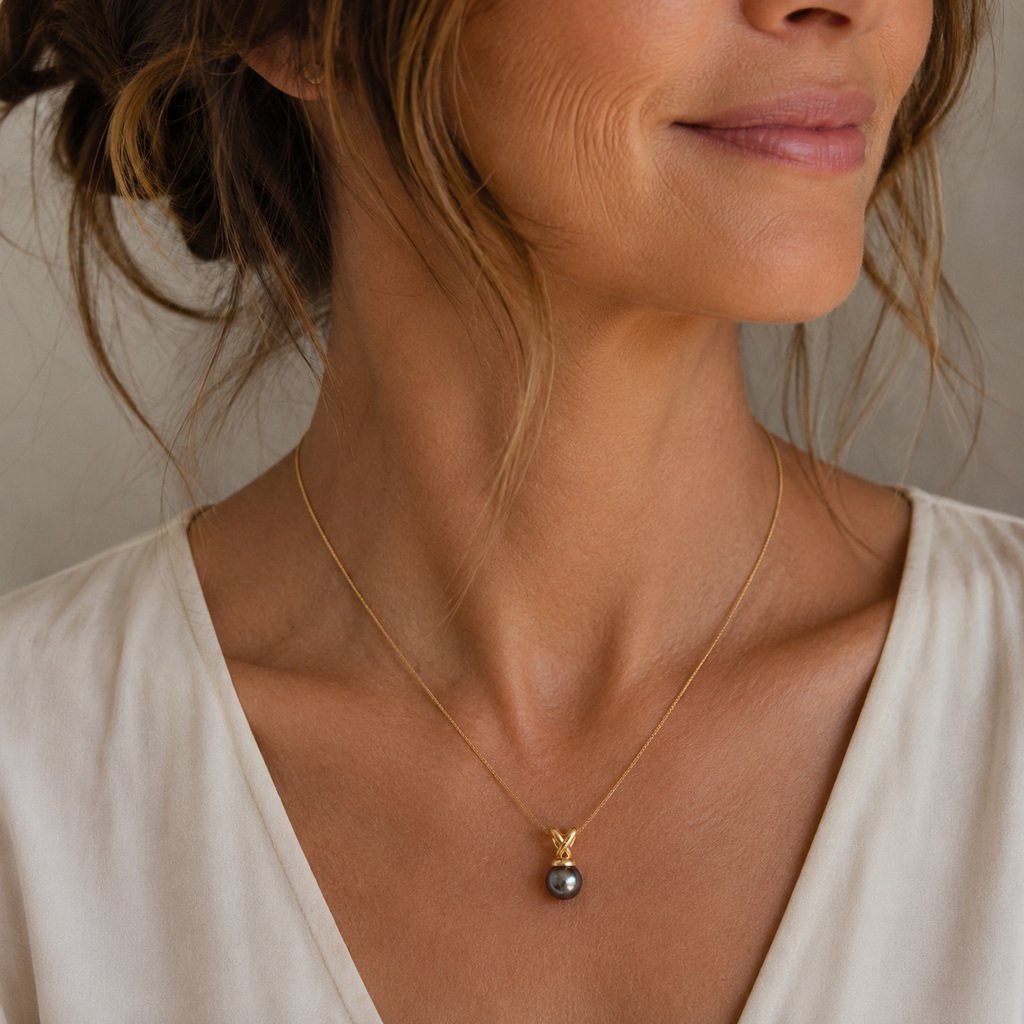 Pendentif - Or jaune - Perle de Tahiti
