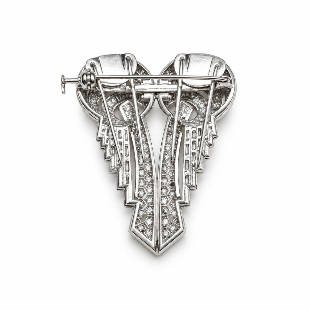 Art Deco Platinum and Diamond Brooch – Transformable Piece
