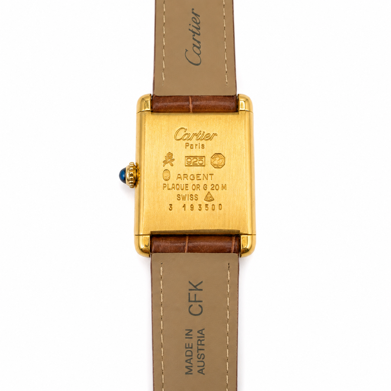 Cartier - Montre Tank Must - Argent - Plaqué Or