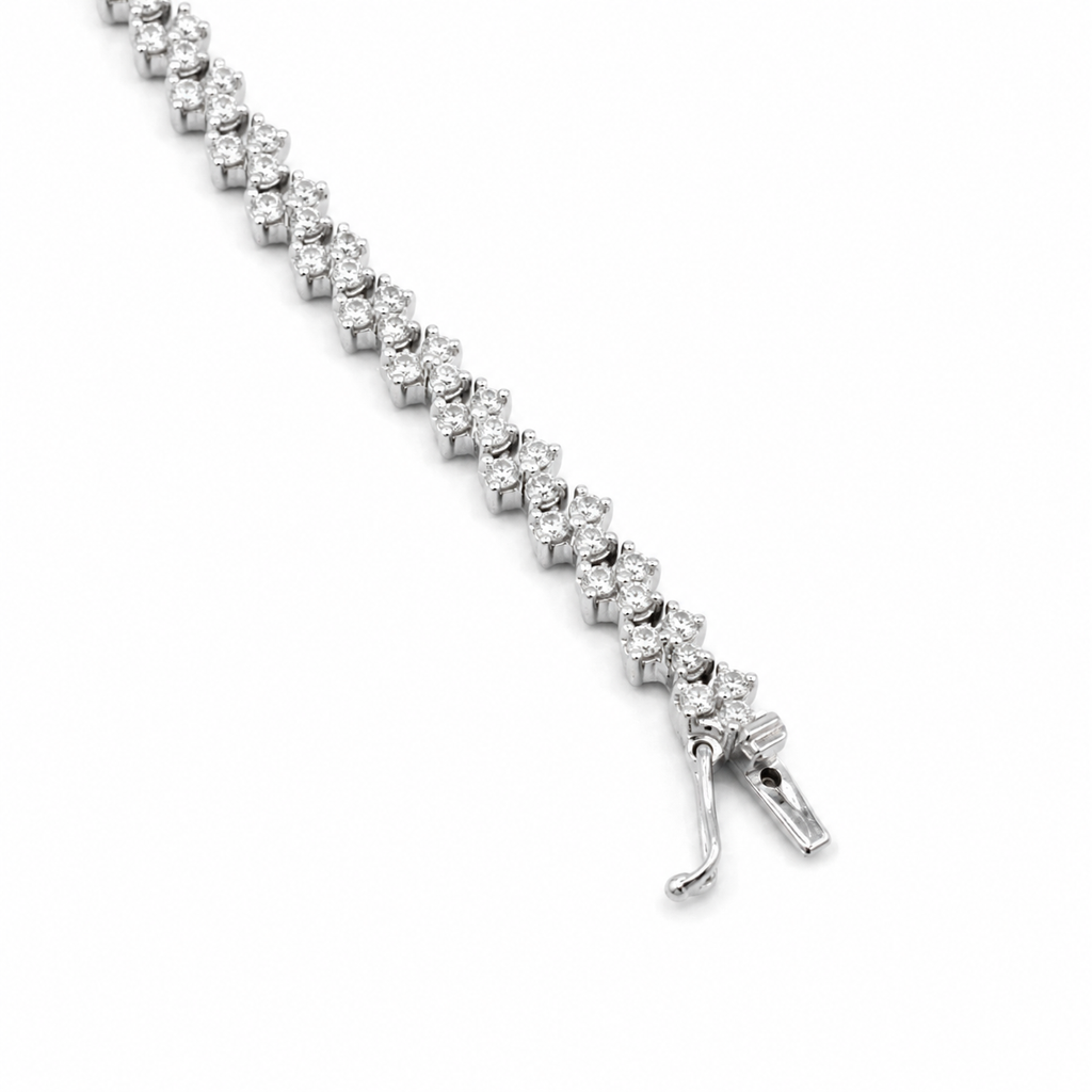 Bracelet Riviere Diamants - Or Blanc