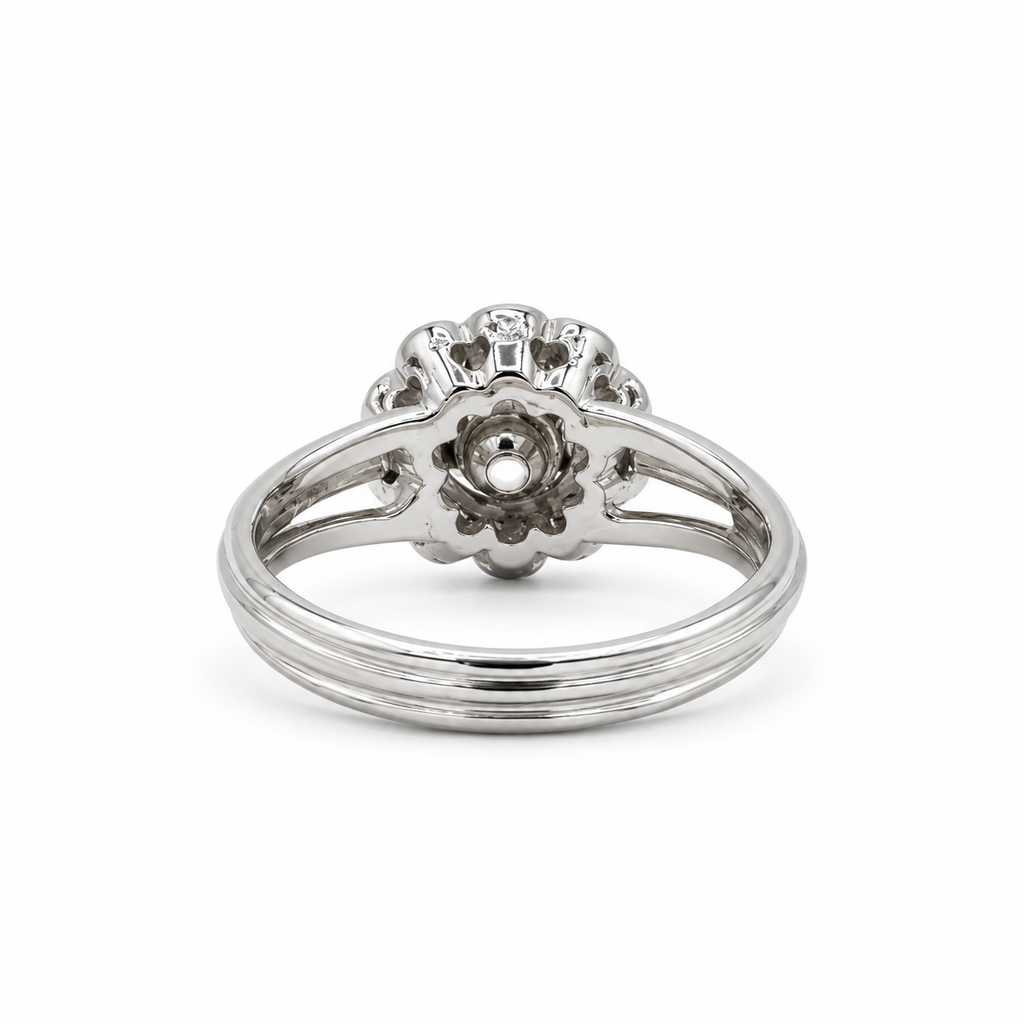 Bague Marguerite Platine et diamants