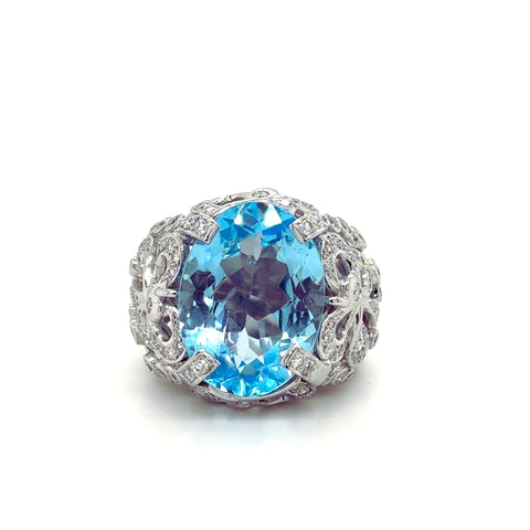 Bague d’Exception - Topaze et Diamants