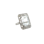 White Gold Ring - Zirconium Oxide and Diamonds