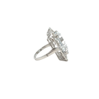 White Gold Ring - Zirconium Oxide and Diamonds