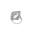 White Gold Ring - Zirconium Oxide and Diamonds