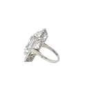 White Gold Ring - Zirconium Oxide and Diamonds