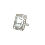 White Gold Ring - Zirconium Oxide and Diamonds