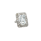 White Gold Ring - Zirconium Oxide and Diamonds