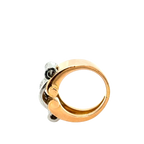 Bague Tank Or rose et Platine - Diamants - 1940