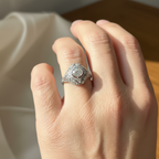 Art Déco - Bague Platine et Diamants