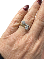 Bague diamants - Or jaune et Platine