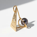 Pendentif géométrique Or Jaune et Perle de Tahiti