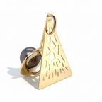 Pendentif géométrique Or Jaune et Perle de Tahiti
