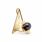 Pendentif géométrique Or Jaune et Perle de Tahiti
